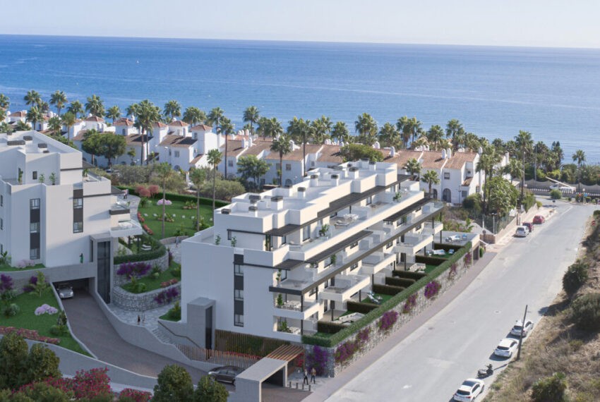 72 new modern homes to be built 300 meters from the beach in Mijas Costa
